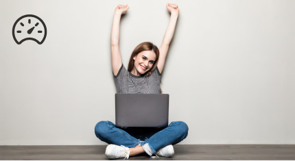 Test de velocidad de internet chica